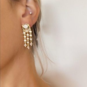 Melinda Maria Fierce Baby Jaguar Dangle earrings Gold Plated
